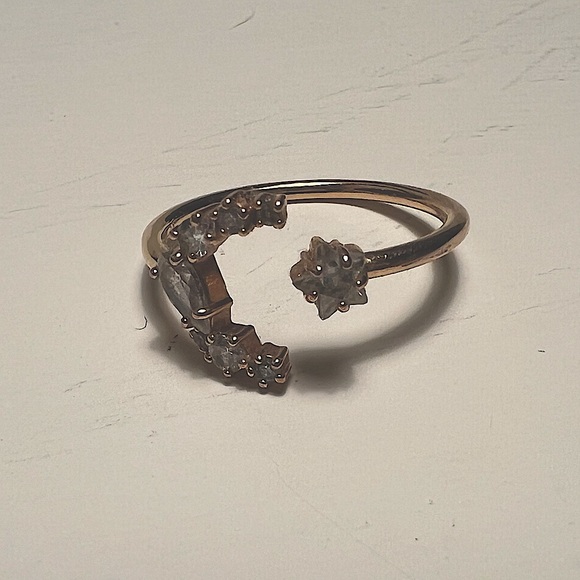 Swavorski Moon & Sun Open Ring - Picture 2 of 5